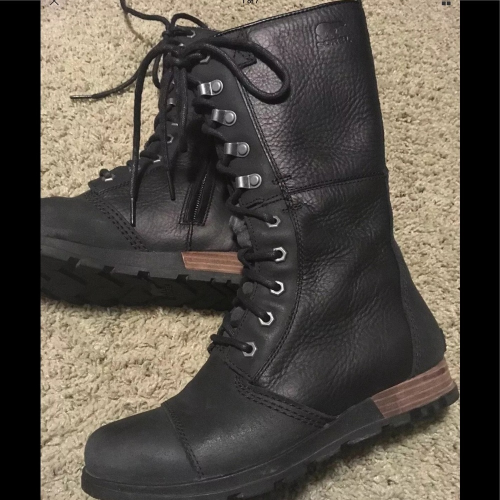 Sorel Major Maverick Leather mid calf boots Black